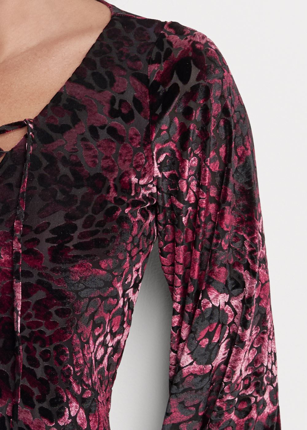 Venus Plus Size Burnout Velvet Top