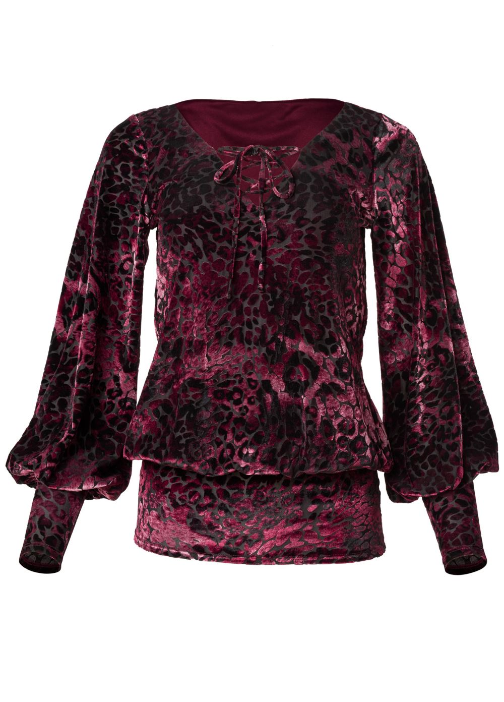Venus Plus Size Burnout Velvet Top