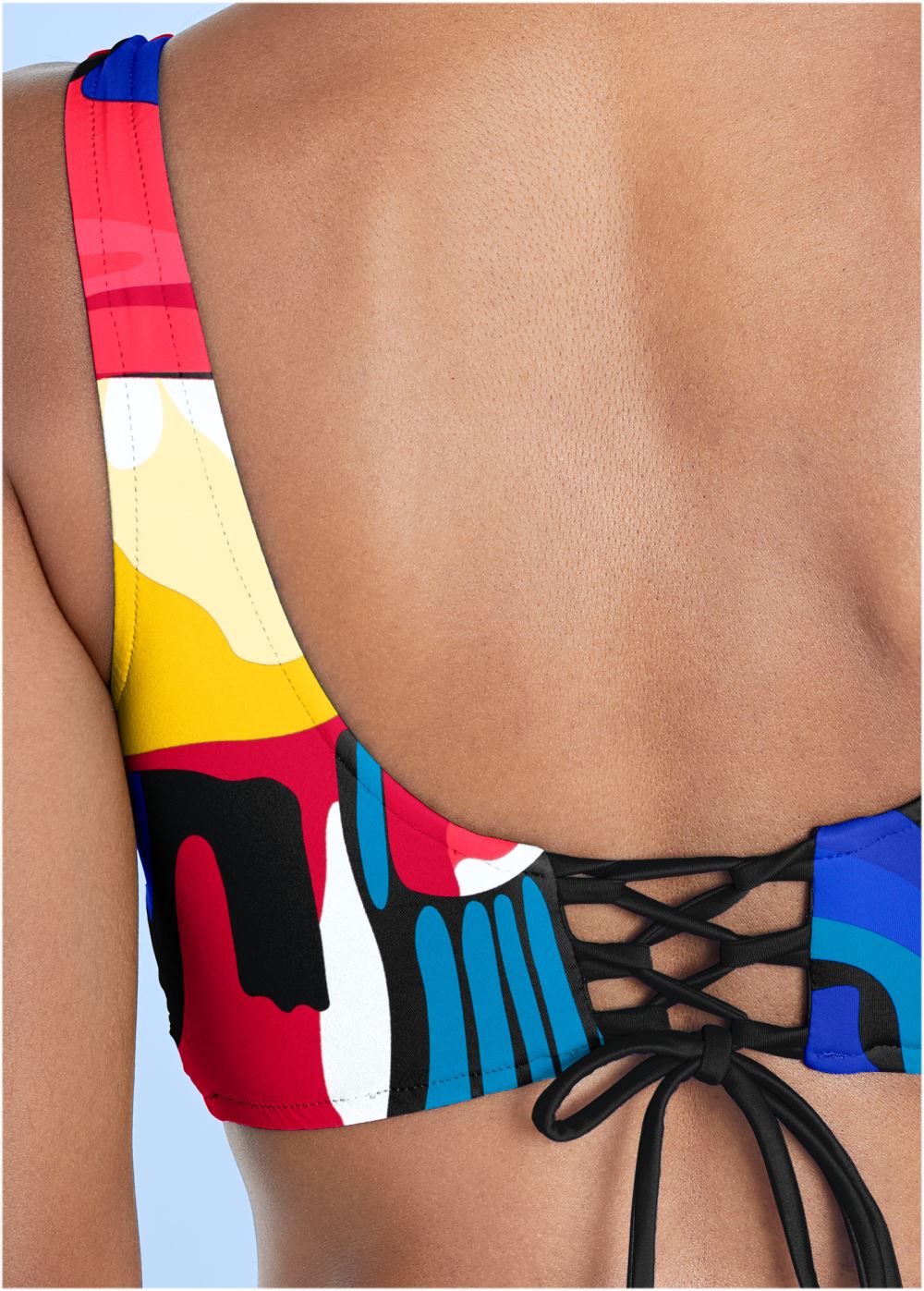 Venus Plus Size Lovely Lift Wrap Bikini Top Bikini - Abstract Swirl