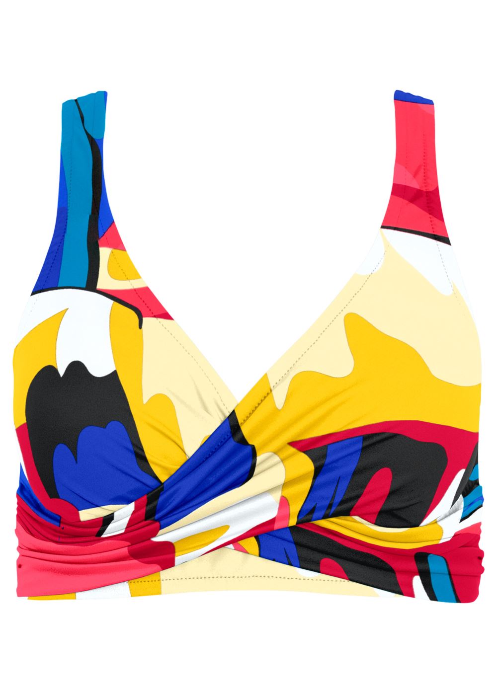 Venus Plus Size Lovely Lift Wrap Bikini Top Bikini - Abstract Swirl