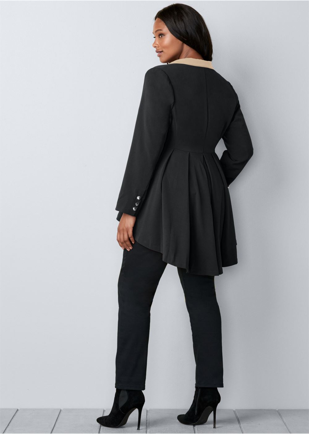 Venus High-Low Blazer in Dark Grey