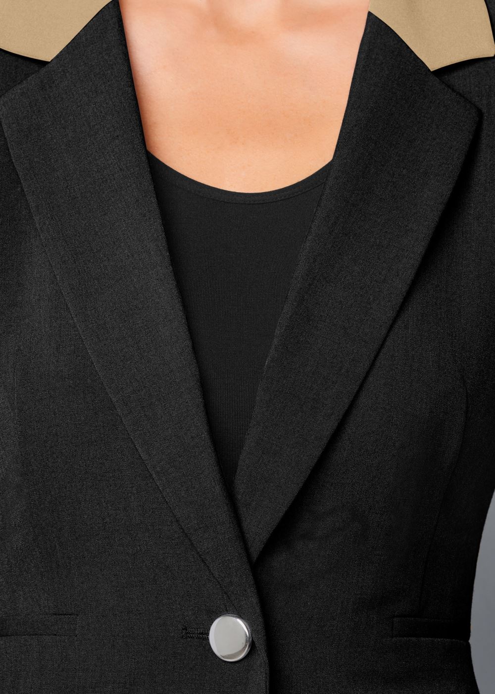Venus High-Low Blazer in Dark Grey