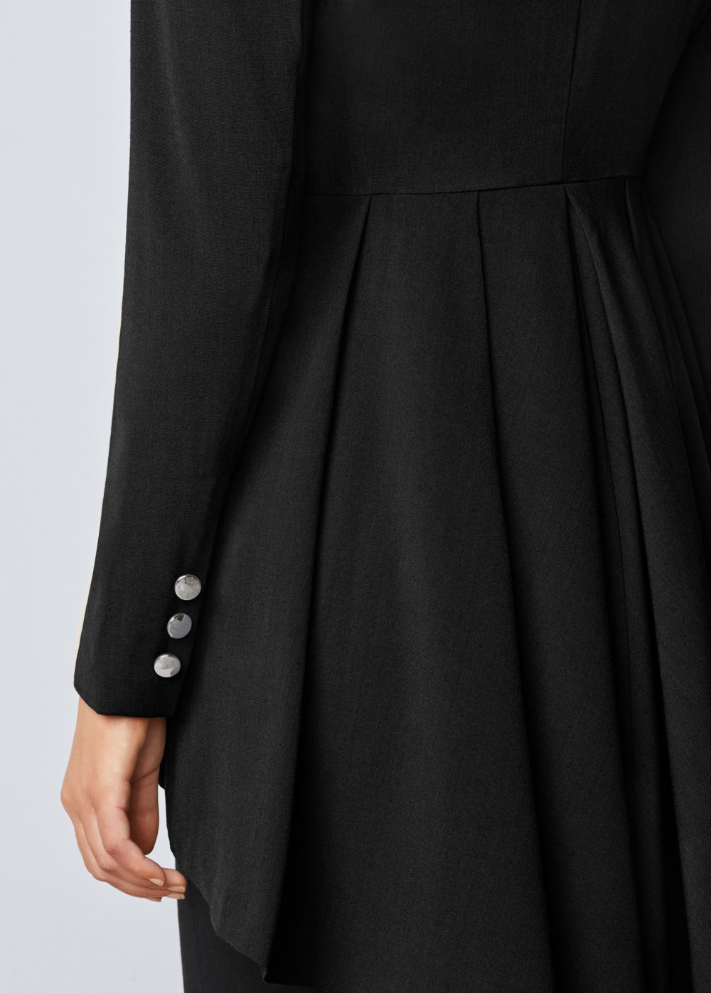 Venus High-Low Blazer in Dark Grey