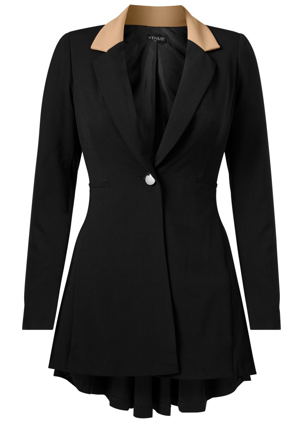 Venus High-Low Blazer in Dark Grey