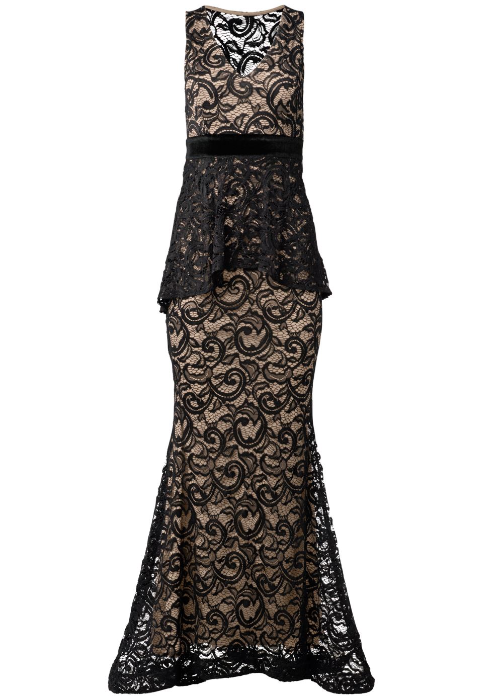 Venus Plus Size Tiered Lace Gown