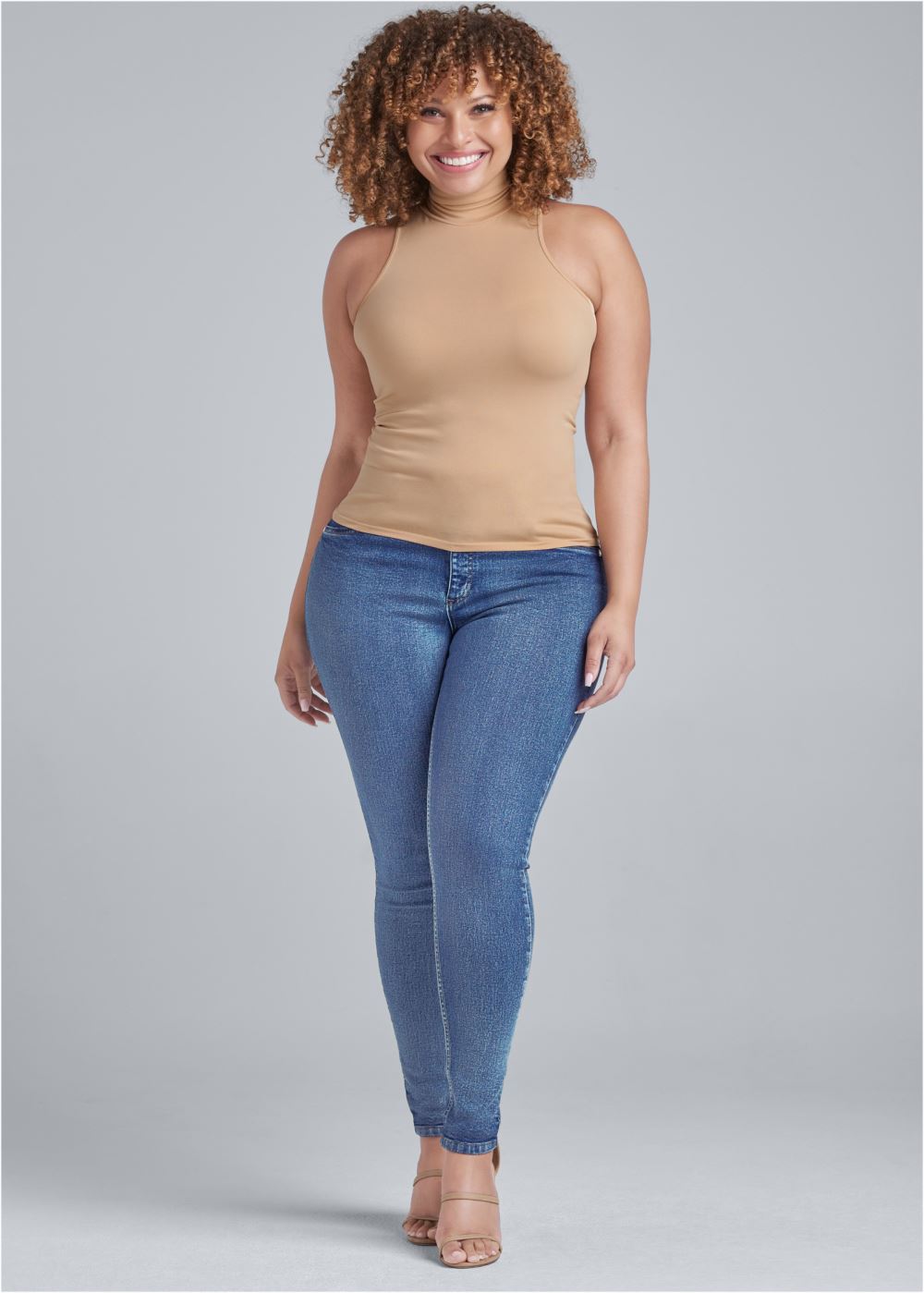 Venus Plus Size Mock-Neck Seamless Top