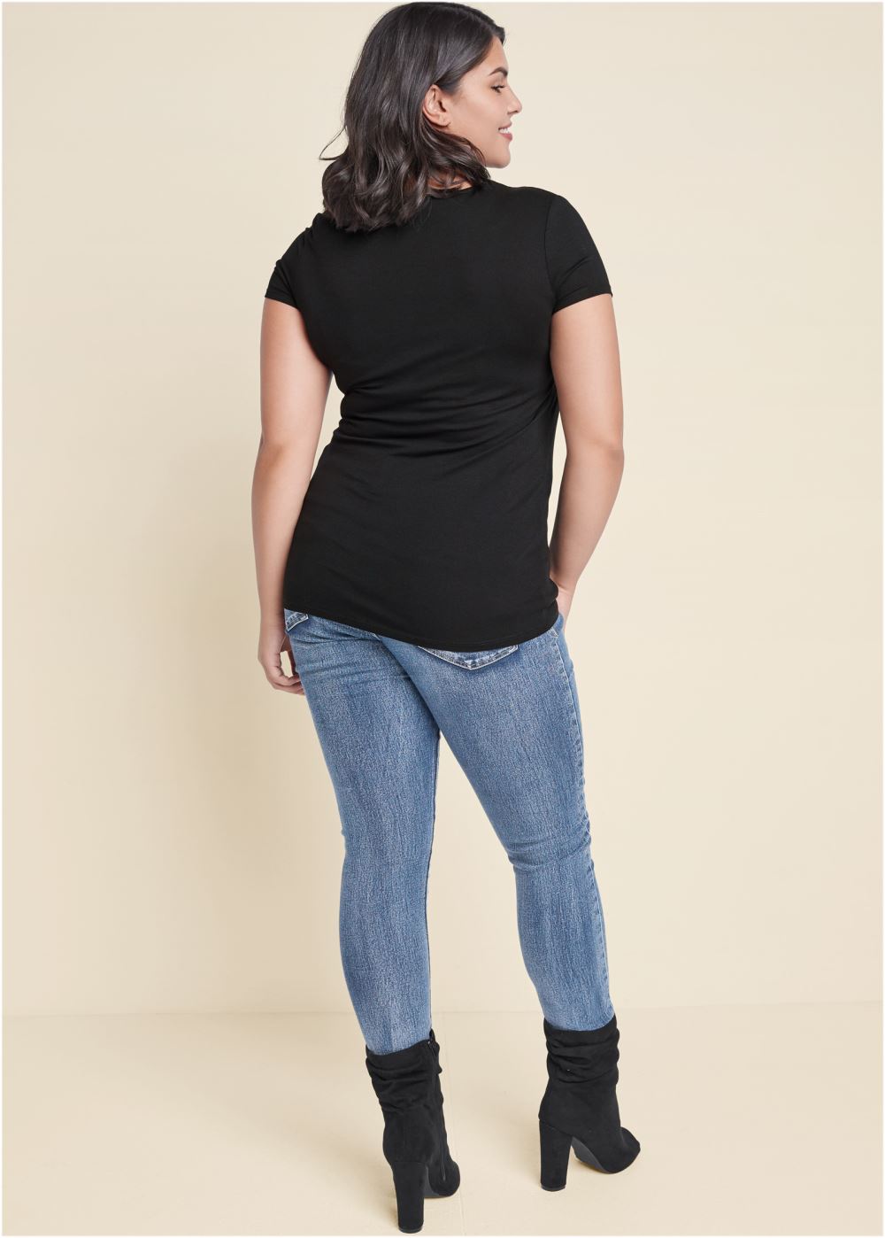 Venus Plus Size Mesh Detail Top
