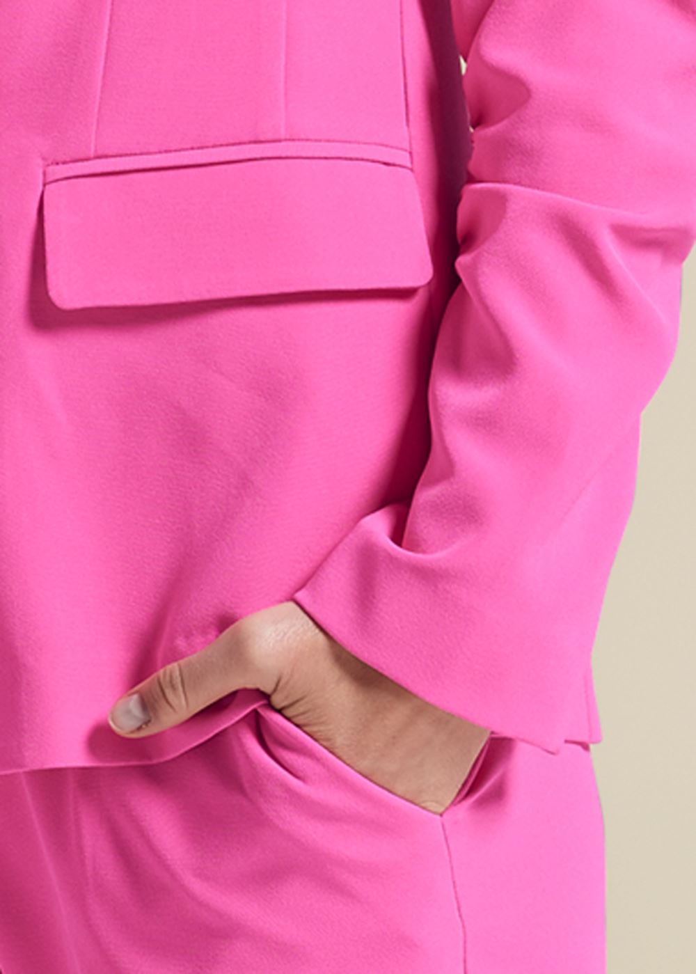 Venus Plus Size Short Suit Set - Hot Pink