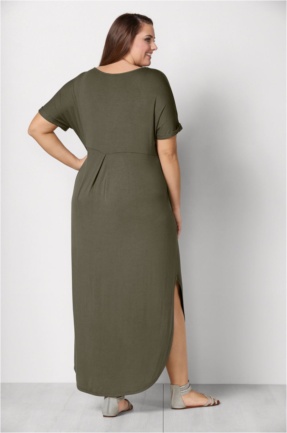Venus Plus Size Casual T-Shirt Maxi Dress