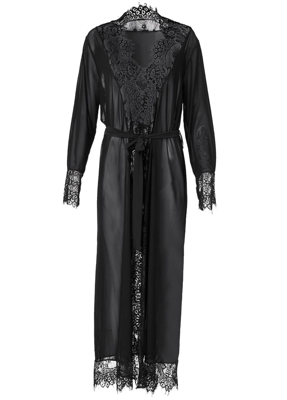 Venus Black LONG SLEEVED MAXI ROBE