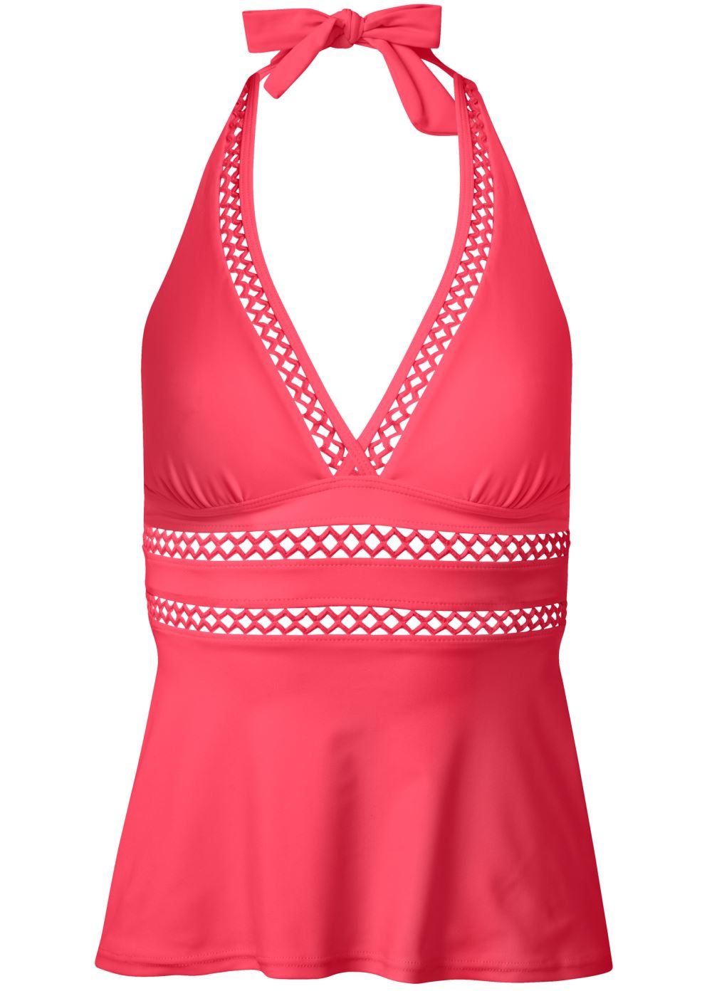 Venus Plus Size Fit And Flare Tankini Top Bikini - Sunset Pink