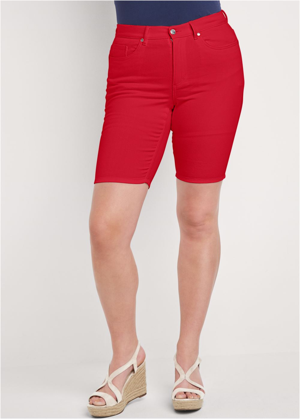 Venus Red JEAN BERMUDA SHORTS
