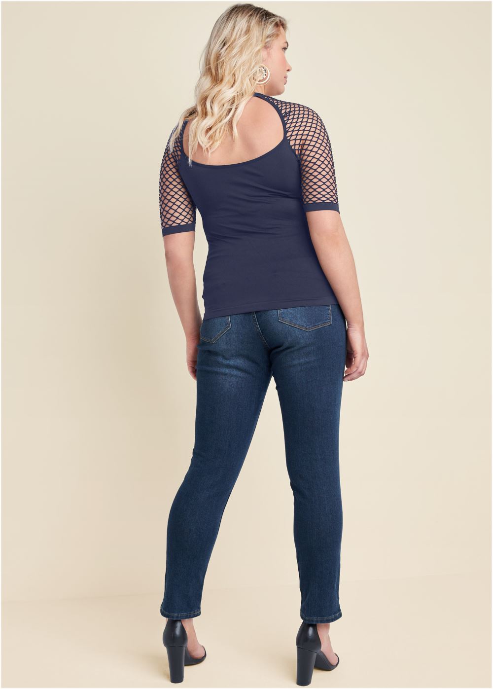 Venus Navy SECOND SKIN SEAMLESS TOP