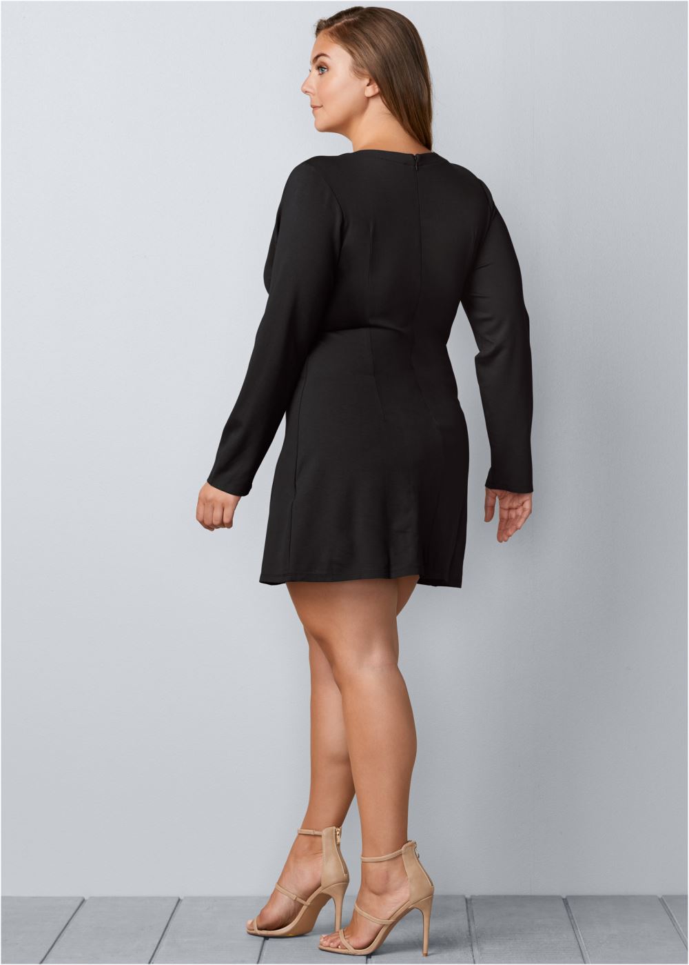 Venus Plus Size Plunging Embellished Dress