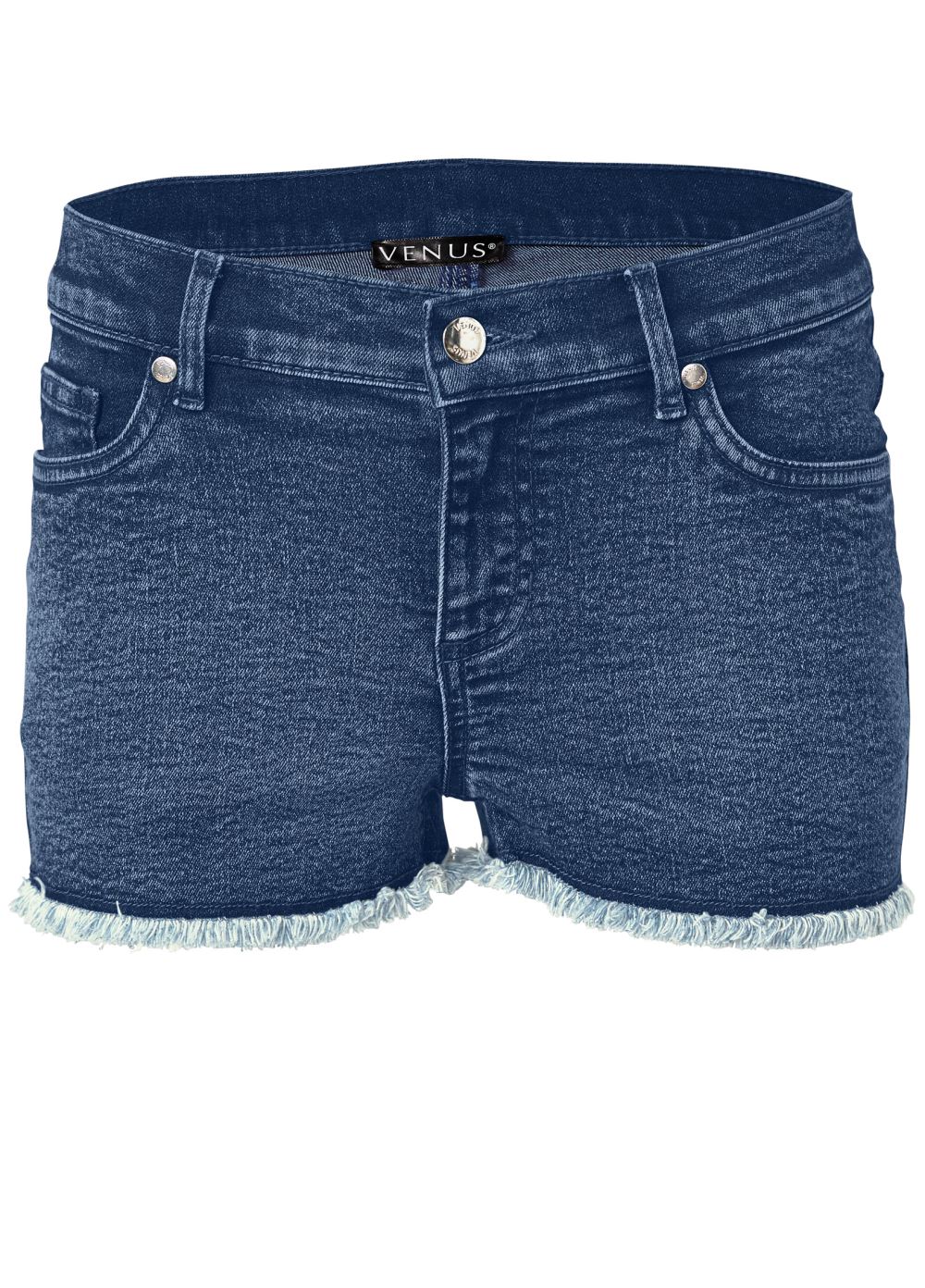 Venus Plus Size Cutoff Jean Shorts - Medium Wash