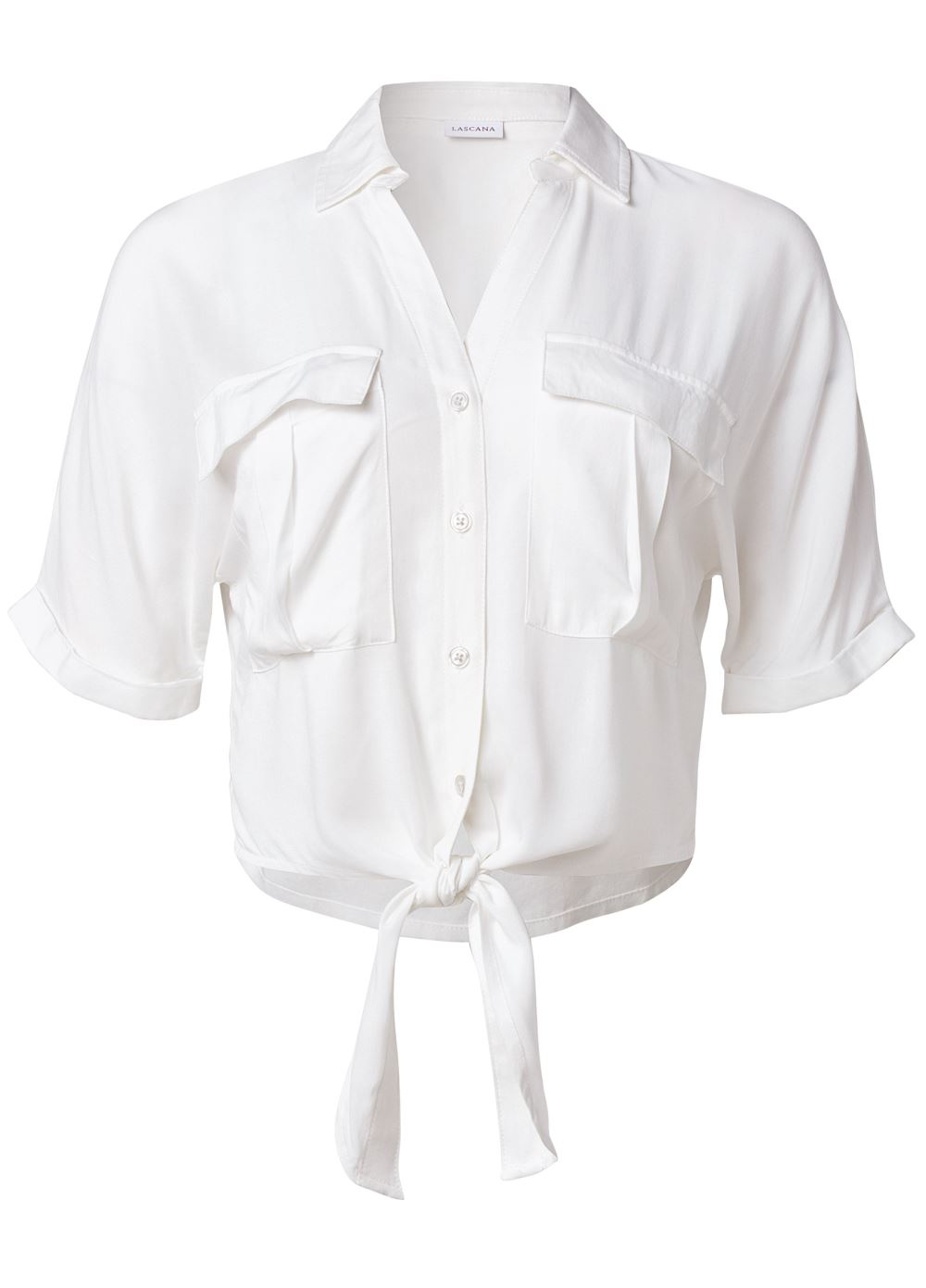 Venus Plus Size Cropped Button-Up Top