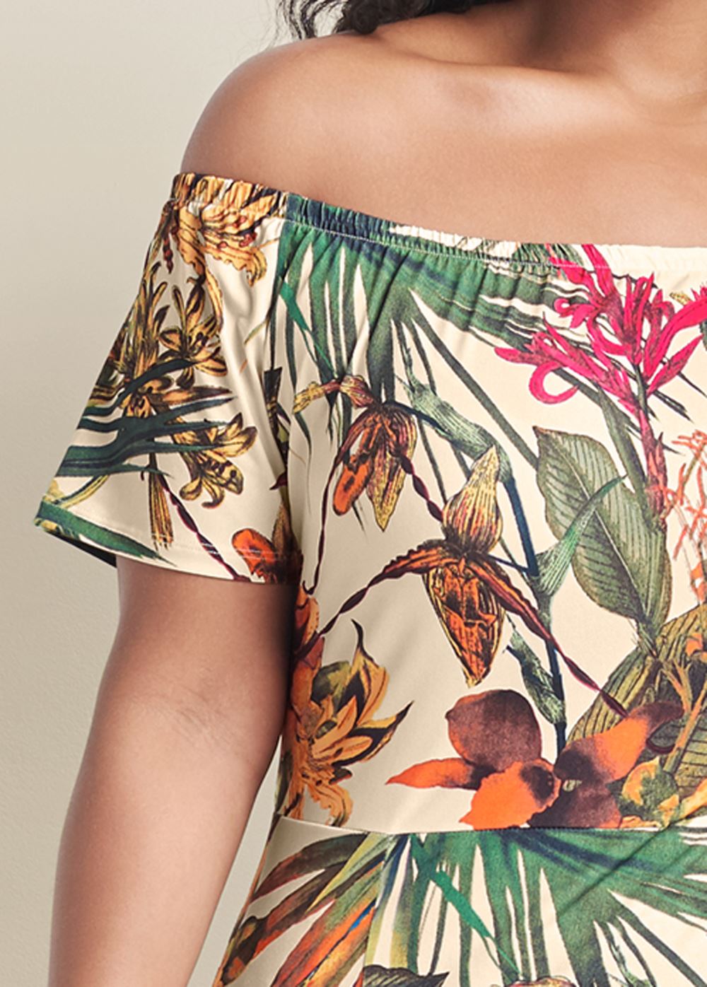 Venus Plus Size Off-The-Shoulder Maxi Dress
