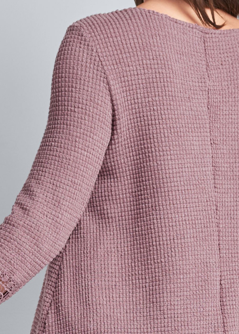 Venus Plus Size Casual Waffle Knit Top