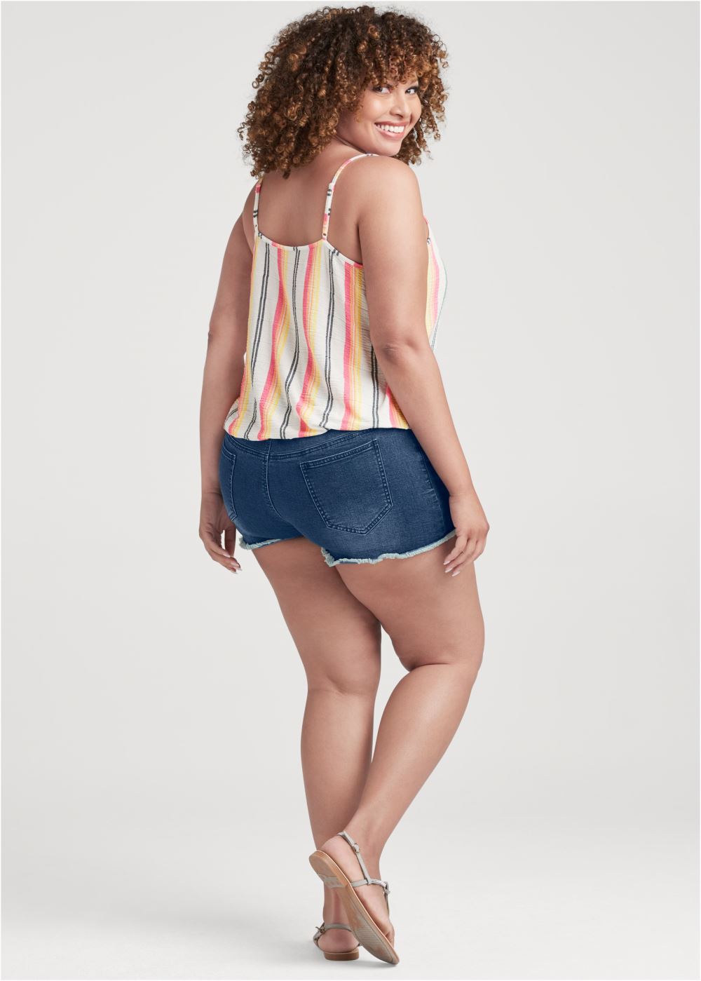 Venus Plus Size Striped Tank Top