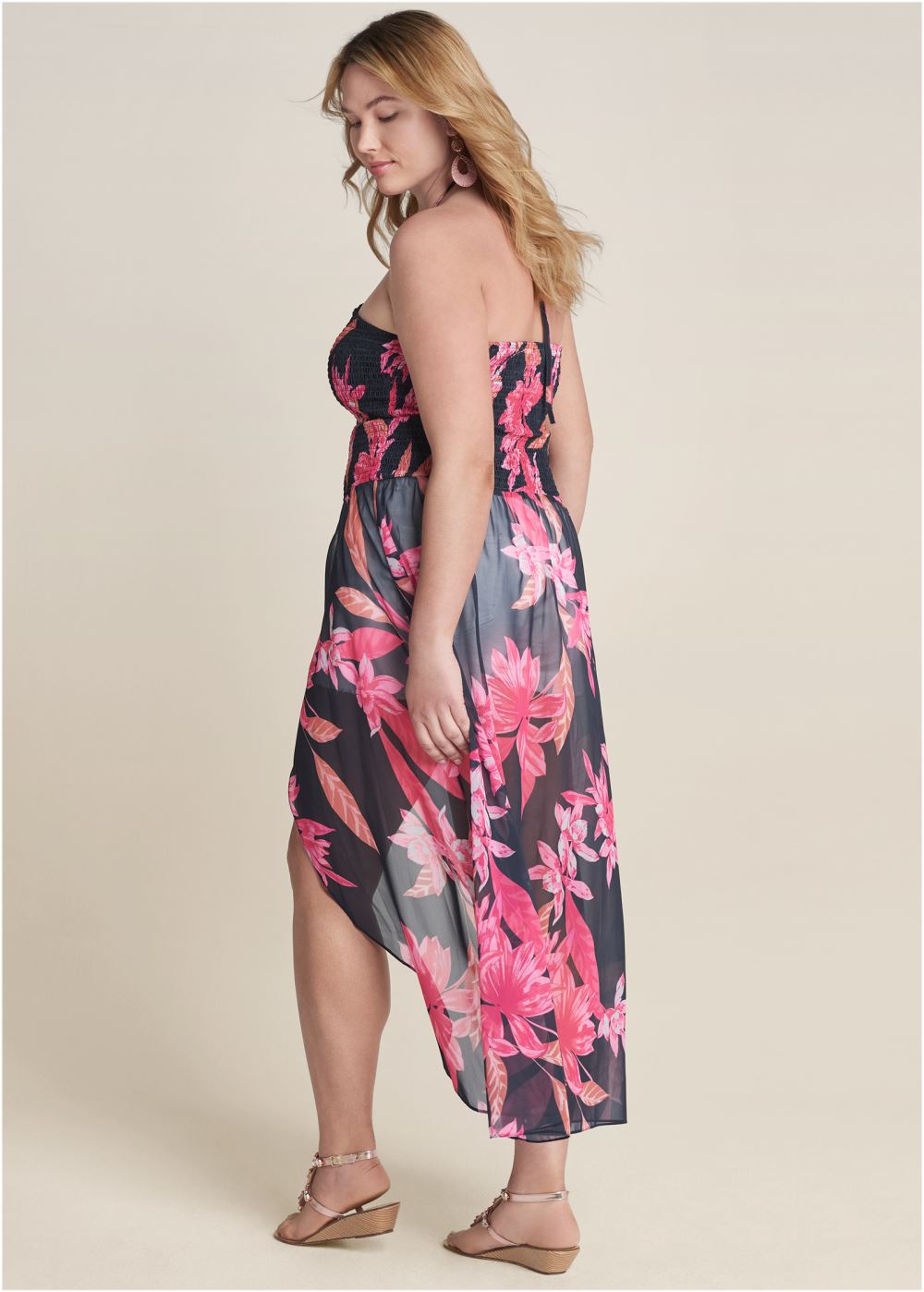 Venus Plus Size Midnight Floral Maxi Top