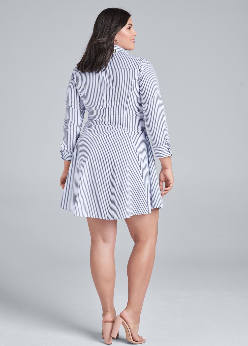 Venus Plus Size Collared Shirt Dress