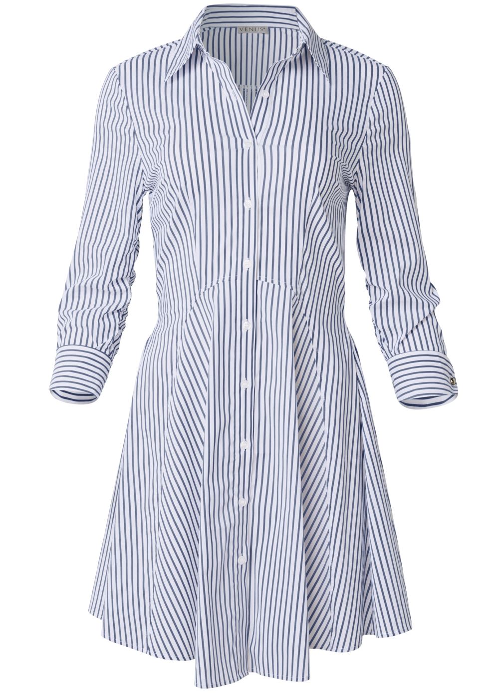 Venus Plus Size Collared Shirt Dress