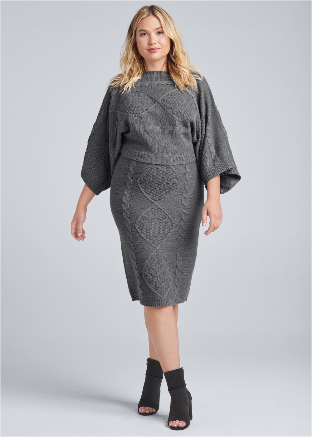 Venus Plus Size Two-Piece Sweater Dress