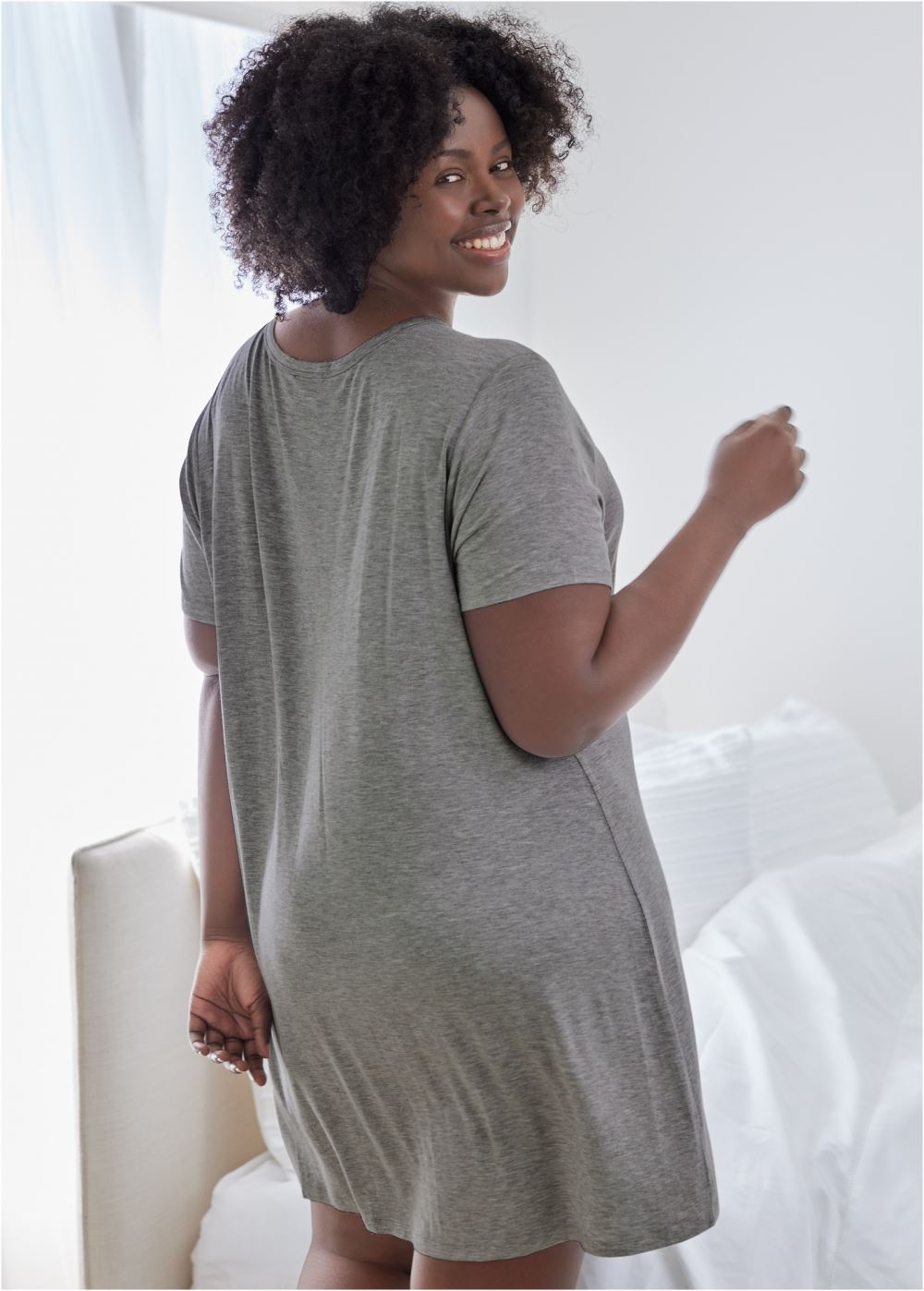 Venus Heathered Grey SLEEP SHIRT