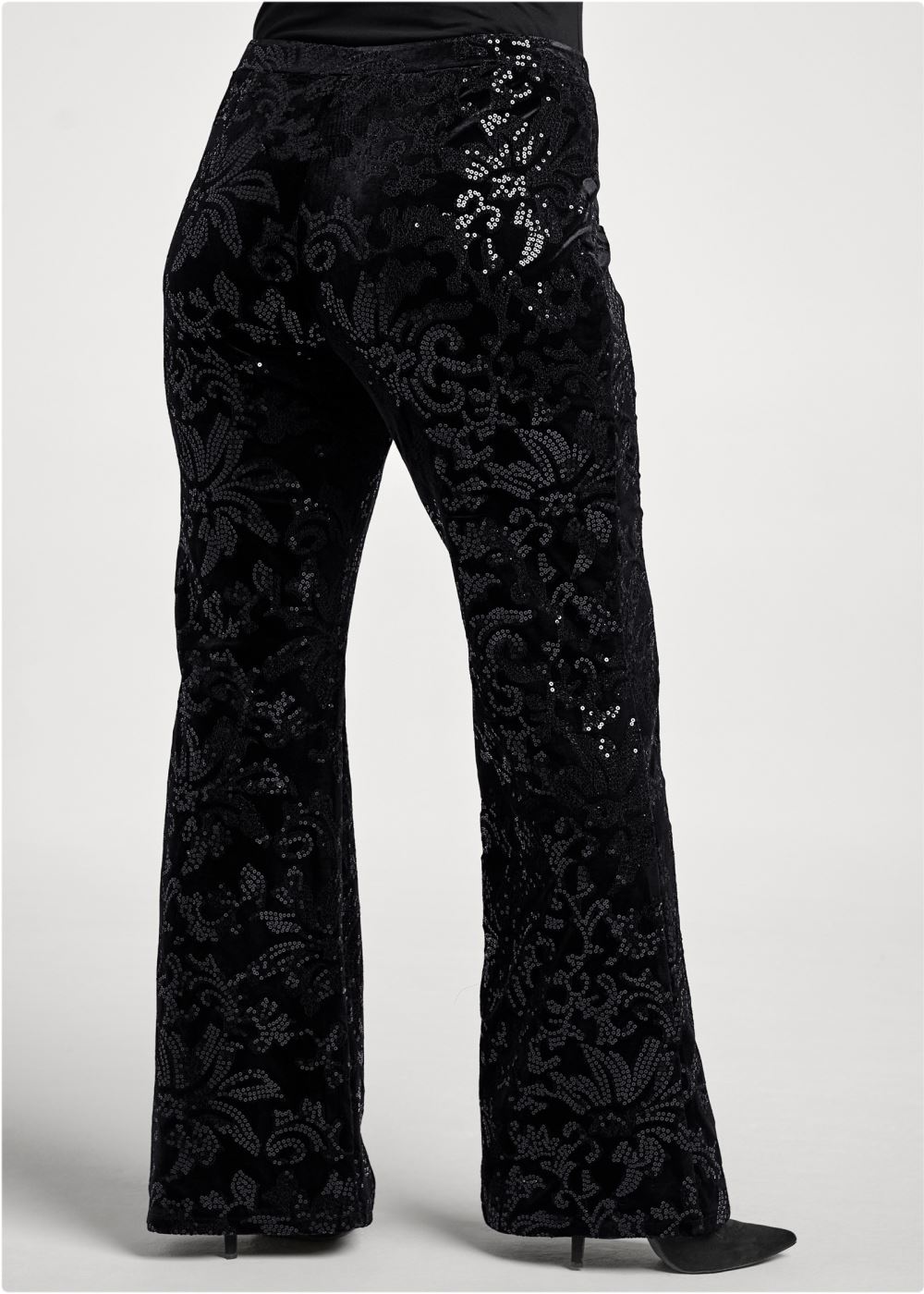 Venus Black Multi SEQUIN PATTERN PANTS
