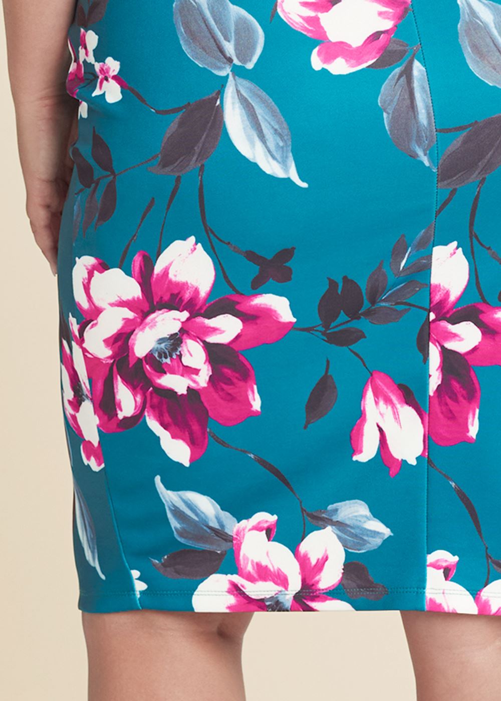 Venus Plus Size Tie Detail Surplice Dress