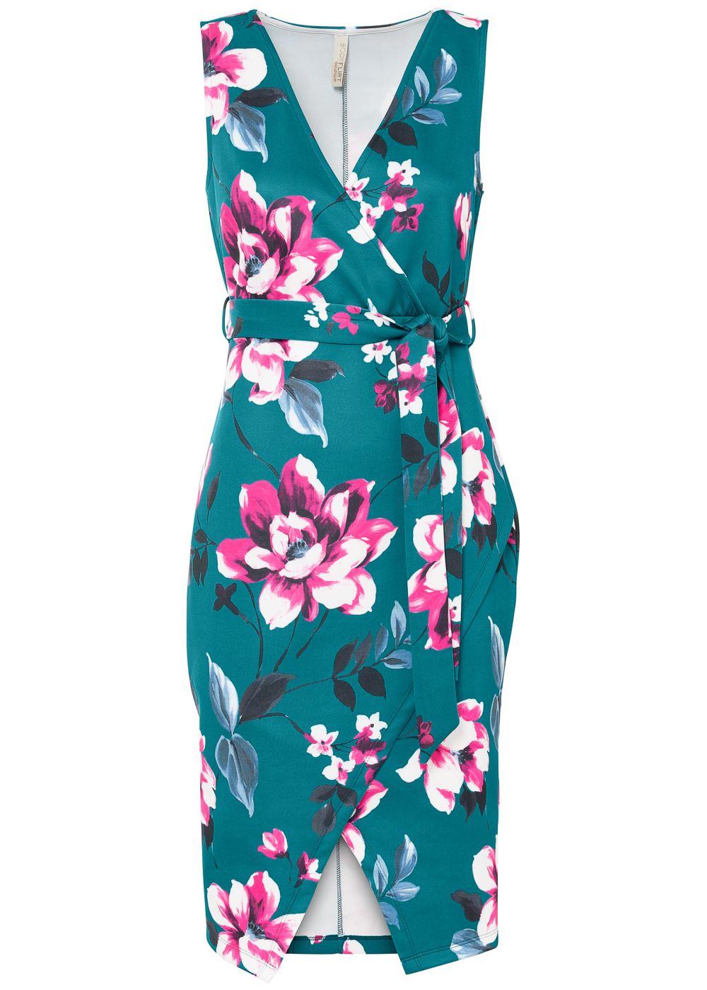 Venus Plus Size Tie Detail Surplice Dress
