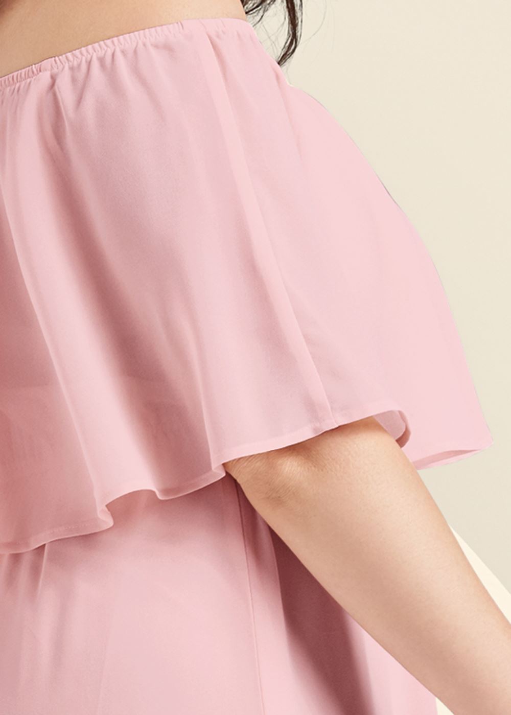Venus Light Pink TIERED MAXI DRESS