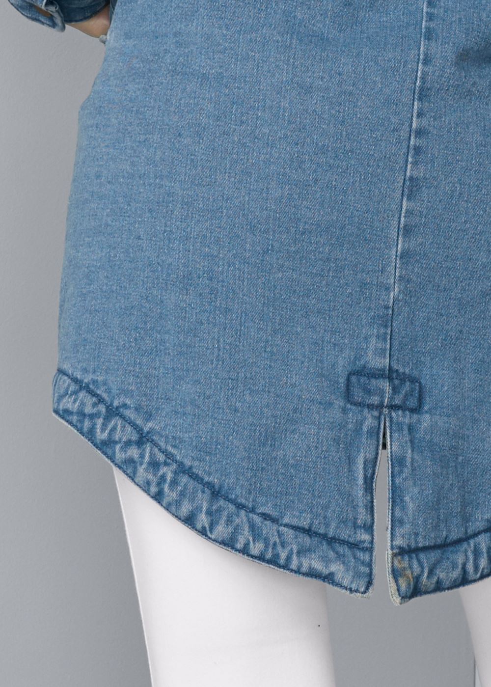 Venus Sherpa Lined Denim Coat in Light Wash