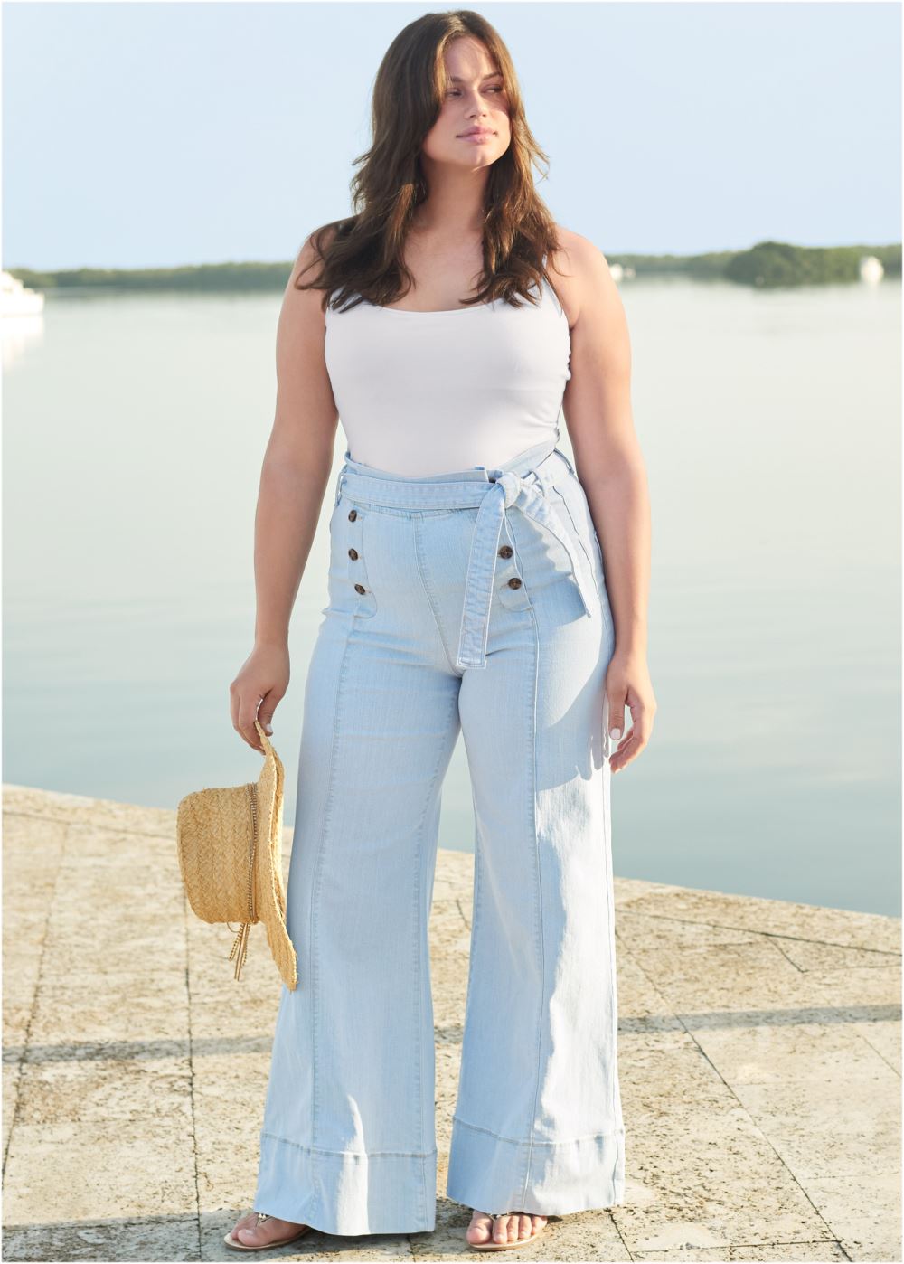 Venus Light Wash FLARE LEG HIGH WAIST JEANS