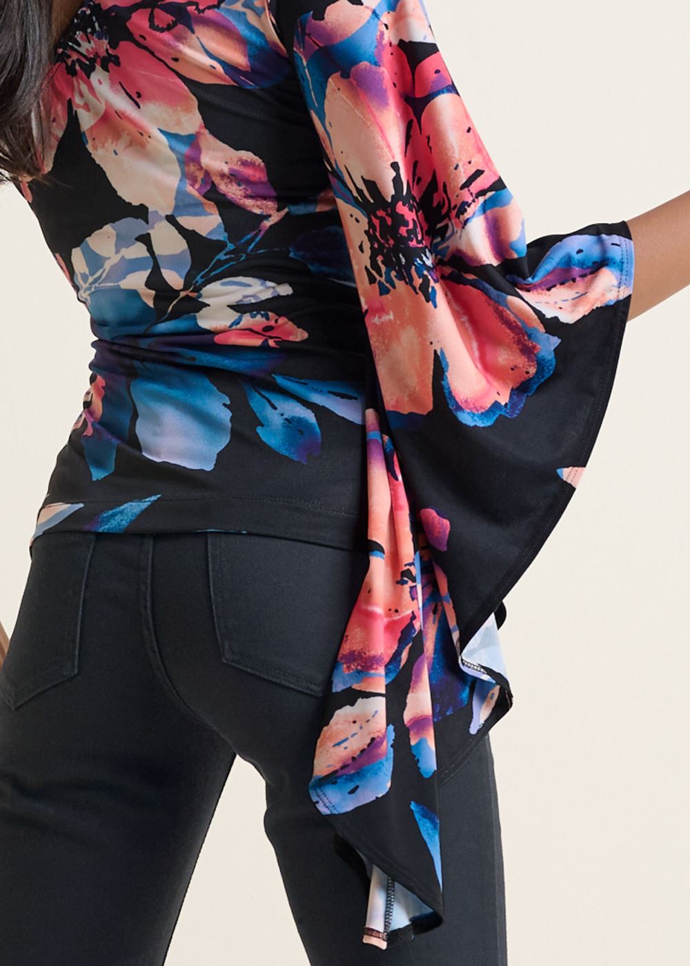 Venus Plus Size One-Shoulder Printed Top