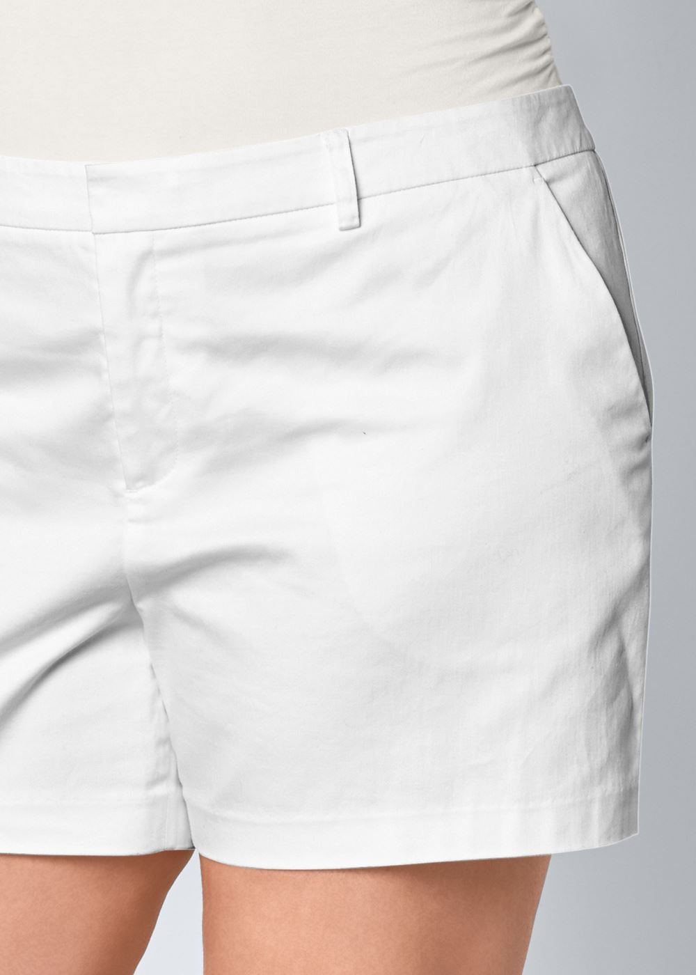 Venus Plus Size Solid Shorts - White