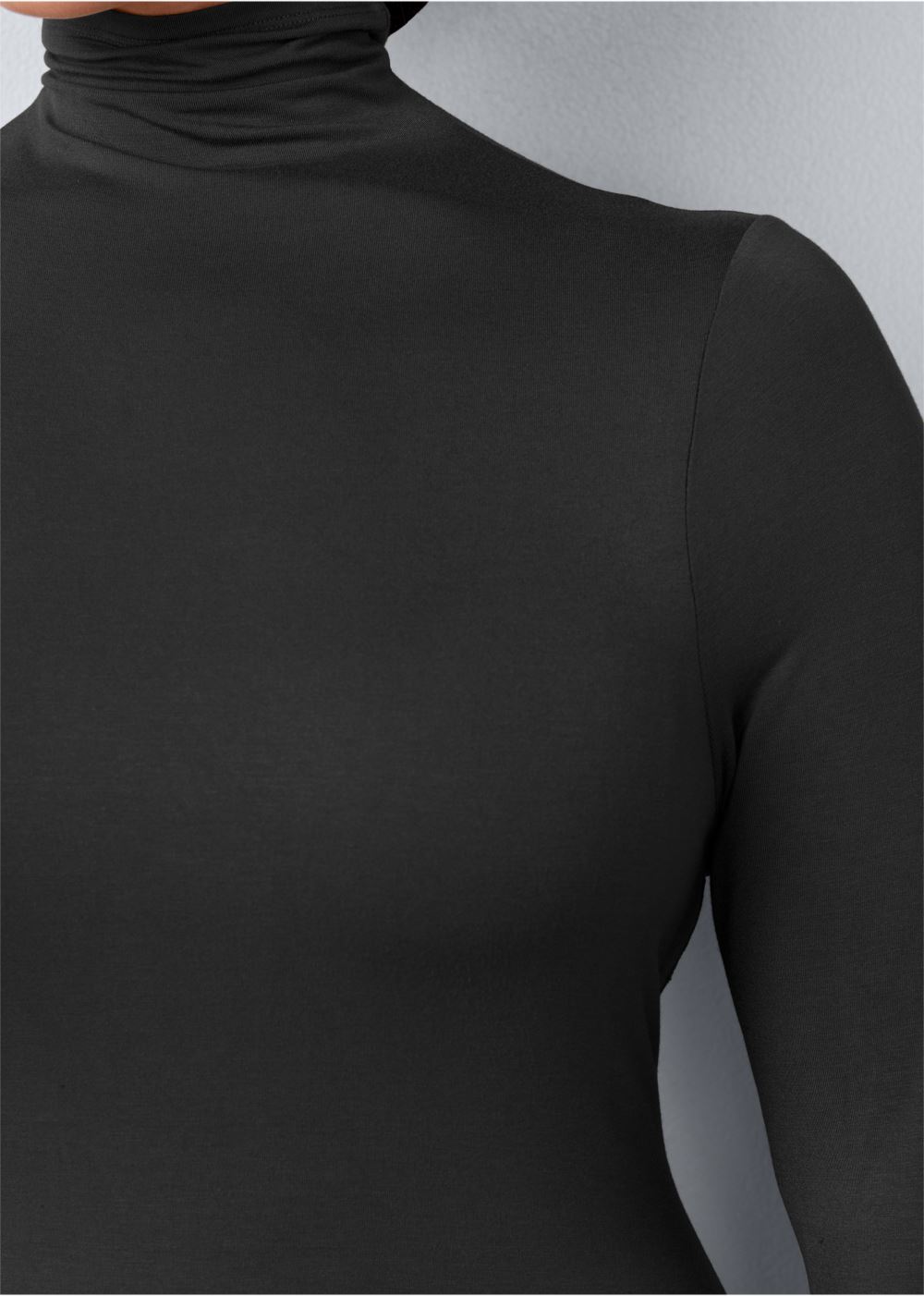 Venus Black LONG SLEEVE RUCHED DRESS