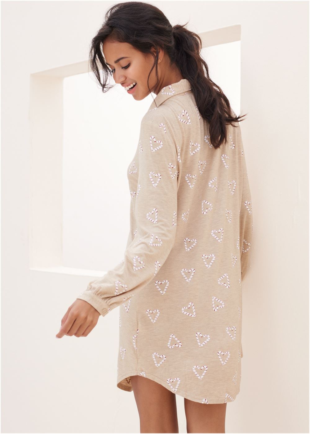 Venus Candy Canes BUTTON DOWN PJ SHIRT