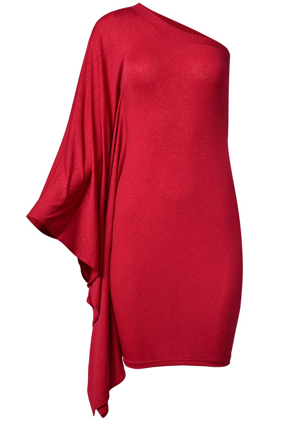 Venus Plus Size One-Shoulder Shimmer Dress