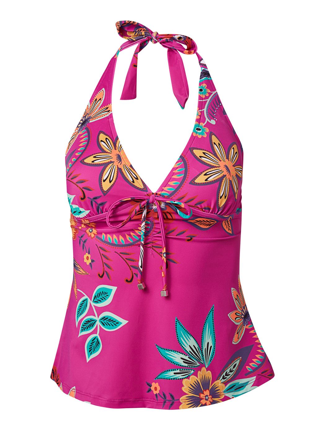 Venus Plus Size Julie Halter Tankini Top Bikini - Flower Child