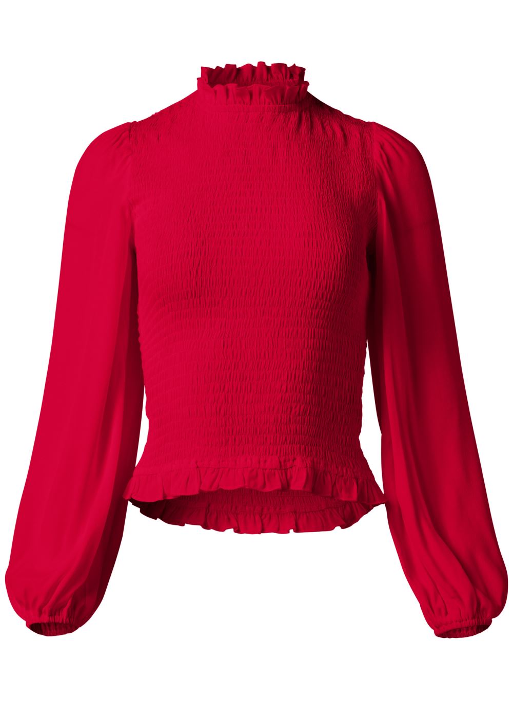 Venus White BALLOON SLEEVE BLOUSE