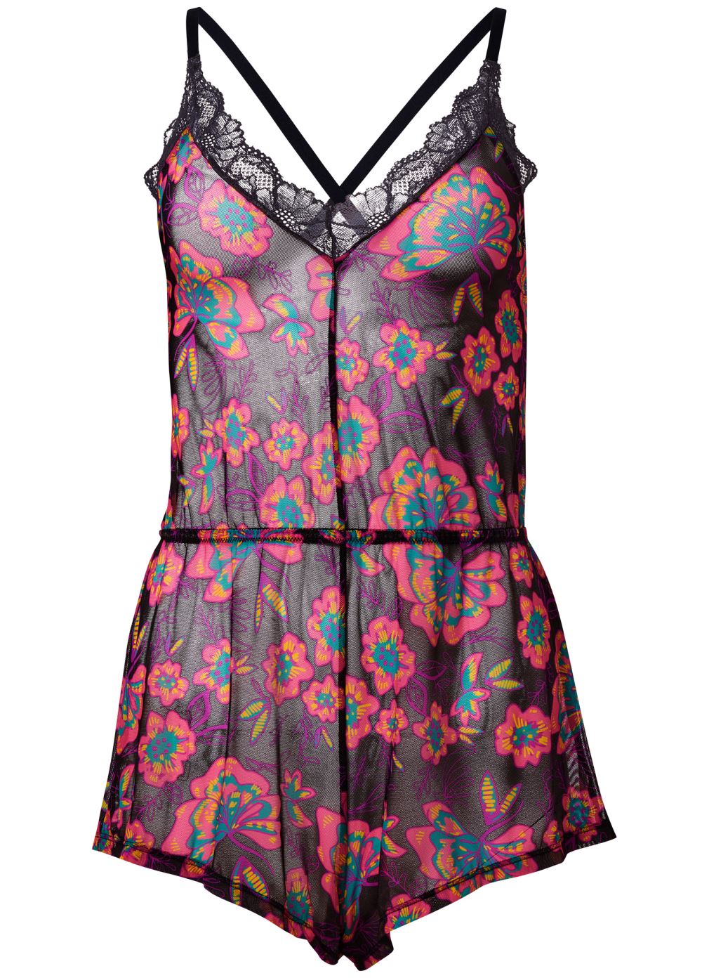 Venus Floral Paradise PRINTED MESH ROMPER