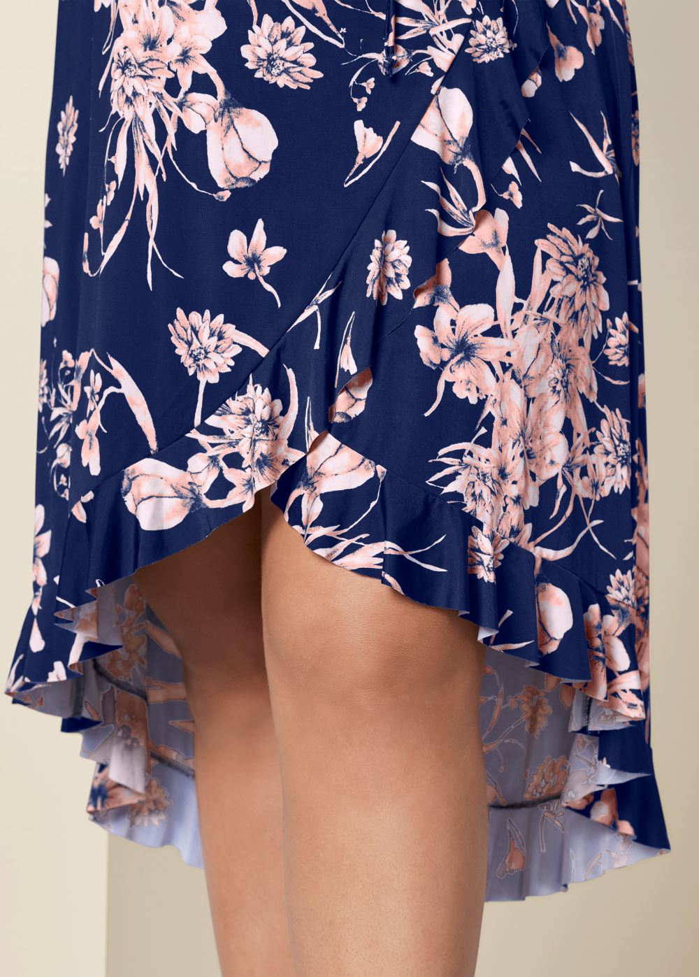 Venus Plus Size Floral Print Wrap Dress