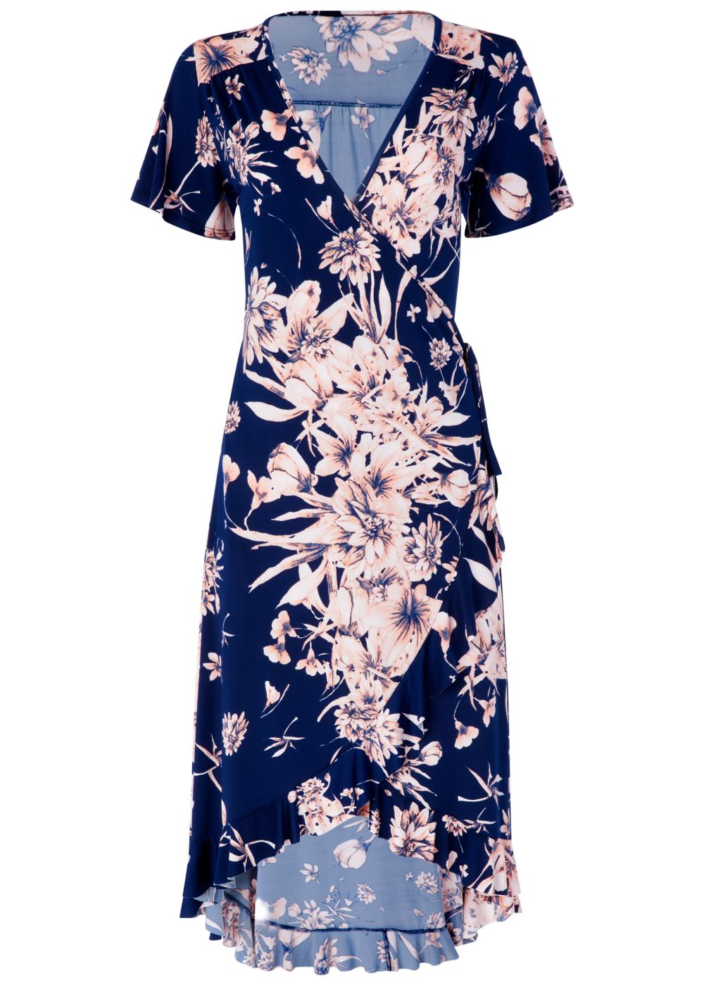 Venus Plus Size Floral Print Wrap Dress