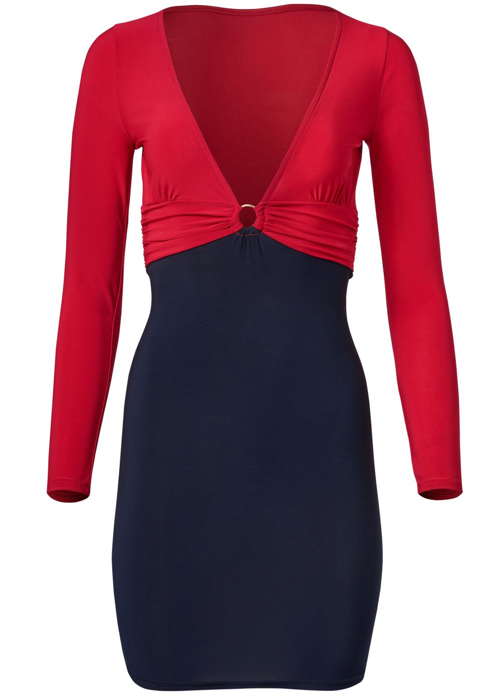 Venus Plus Size Color Block Bodycon Dress