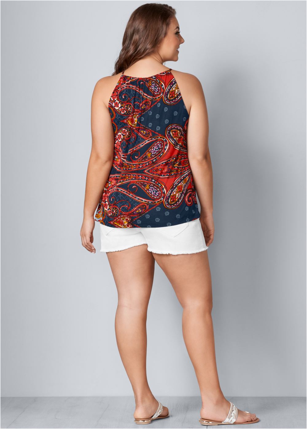 Venus Plus Size Paisley Printed Tank