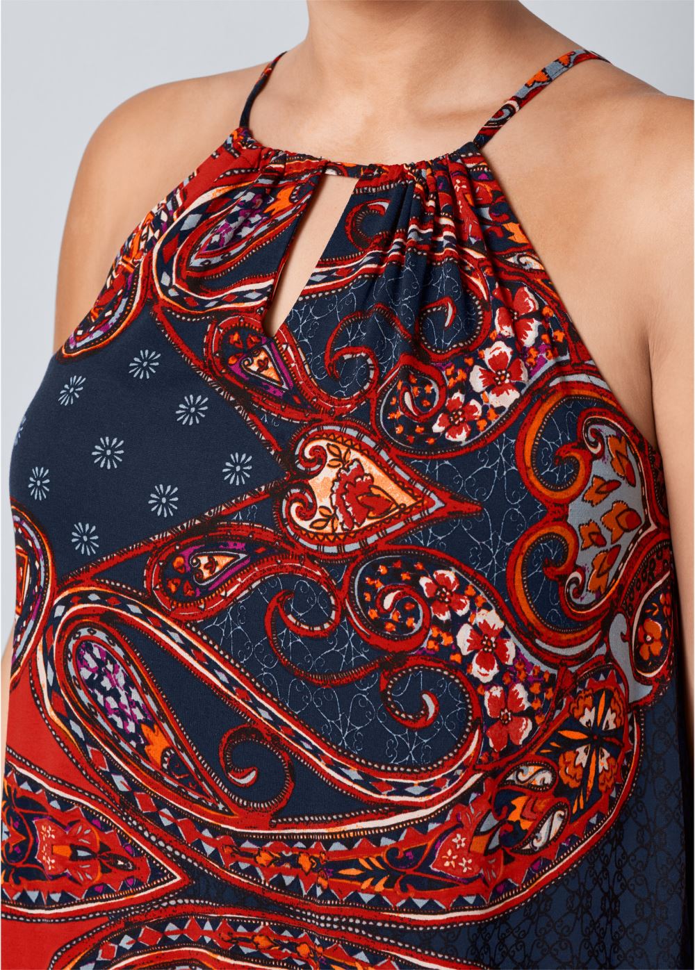 Venus Plus Size Paisley Printed Tank