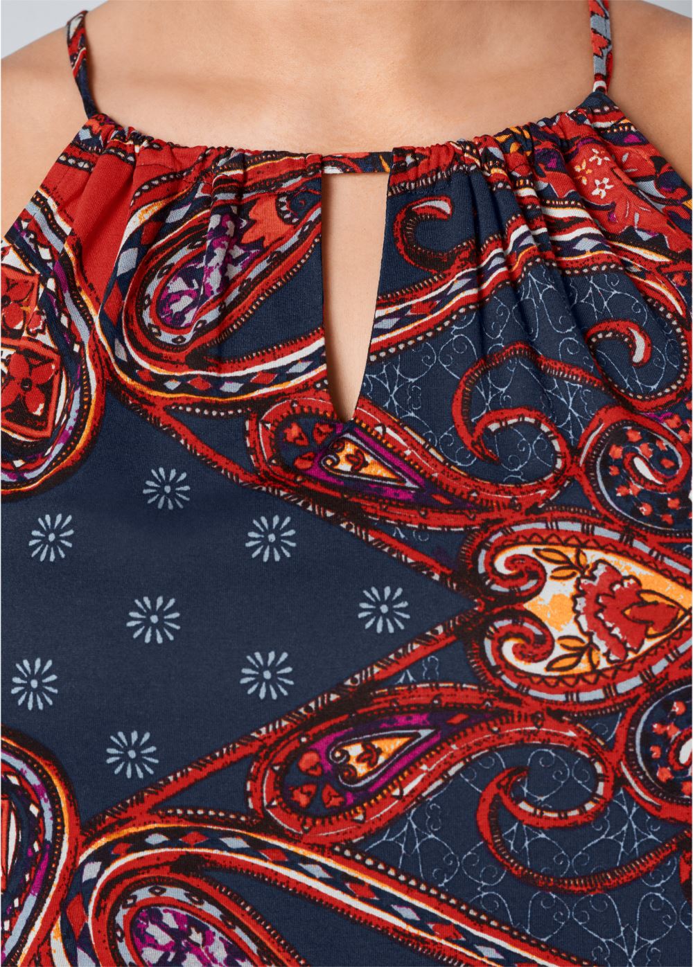 Venus Plus Size Paisley Printed Tank