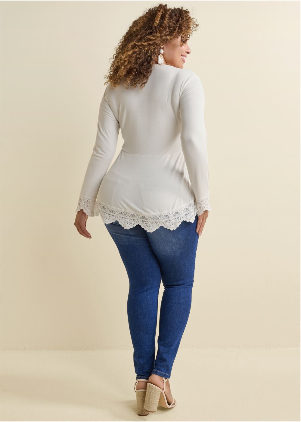 Venus Plus Size Babydoll Lace Top