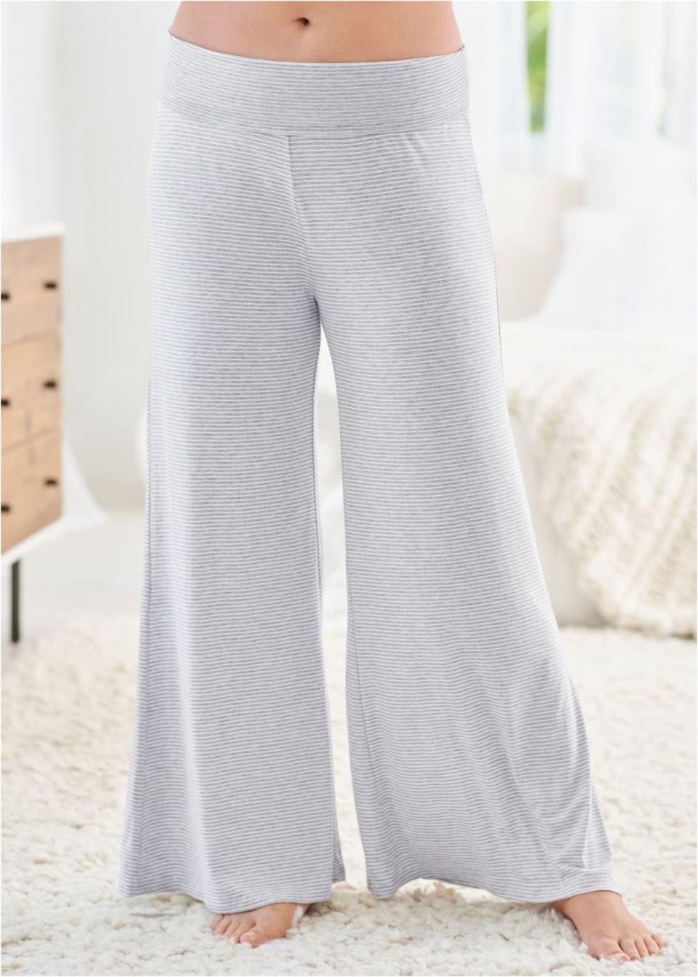 Venus Grey Multi Palazzo pajama pants